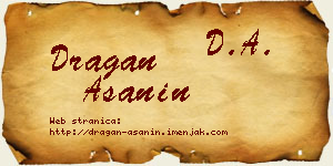 Dragan Ašanin vizit kartica